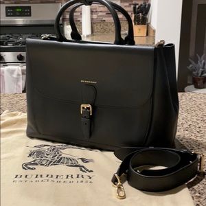 Burberry Black Laptop Briefcase